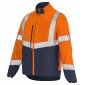 ORANGE/MARINE - Blouson professionnel de travail homme logistique chantier manutention artisan