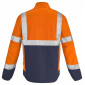 ORANGE/MARINE - Blouson professionnel de travail homme logistique artisan transport chantier