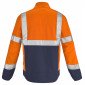 ORANGE/MARINE - Blouson professionnel de travail homme manutention chantier transport artisan
