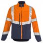 ORANGE/MARINE - Blouson professionnel de travail homme manutention chantier transport artisan