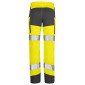 JAUNE/GRIS - Pantalon haute visibilité professionnel de travail homme transport artisan manutention chantier