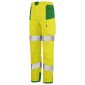 JAUNE/VERT - Pantalon haute visibilité professionnel de travail homme manutention artisan logistique chantier