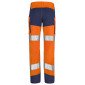 ORANGE/MARINE - Pantalon haute visibilité professionnel de travail homme transport artisan manutention chantier