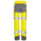 JAUNE/GRIS - Pantalon haute visibilité professionnel de travail homme transport artisan logistique chantier