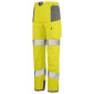 JAUNE/GRIS - Pantalon haute visibilité professionnel de travail homme manutention artisan transport chantier
