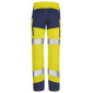 JAUNE/MARINE - Pantalon haute visibilité professionnel de travail homme transport artisan logistique chantier