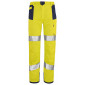 JAUNE/MARINE - Pantalon haute visibilité professionnel de travail homme transport artisan logistique chantier