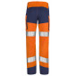 ORANGE/MARINE - Pantalon haute visibilité professionnel de travail homme transport artisan logistique chantier