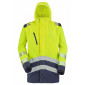 JAUNE/MARINE - Parka professionnel de travail homme chantier logistique artisan manutention