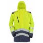 JAUNE/MARINE - Parka professionnel de travail homme transport chantier manutention artisan