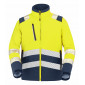 JAUNE/MARINE - Softshell professionnelle de travail homme logistique artisan manutention chantier