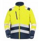 JAUNE/MARINE - Softshell professionnelle de travail homme manutention artisan logistique chantier