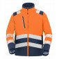 ORANGE/MARINE - Softshell professionnelle de travail homme manutention artisan logistique chantier