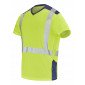 JAUNE/MARINE - Tee-shirt professionnel de travail à manches courtes homme transport artisan manutention chantier