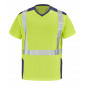 JAUNE/MARINE - Tee-shirt professionnel de travail à manches courtes homme transport artisan manutention chantier