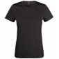 NOIR - Tee-shirt professionnel de travail à manches courtes femme aide a domicile infirmier auxiliaire de vie médical