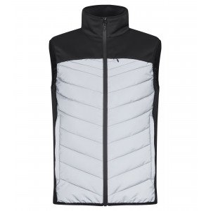 GRIS - Gilet de travail professionnel sans manches homme logistique artisan manutention chantier