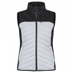 GRIS - Gilet de travail professionnel sans manches femme manutention chantier logistique artisan