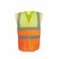 JAUNE/ORANGE - Gilet Haute visibilité professionnel de travail mixte manutention chantier transport artisan