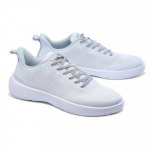 BLANC/GRIS - Basket professionnelle de travail blanche noire mixte aide a domicile infirmier auxiliaire de vie médical