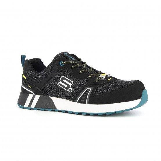 NOIR - Chaussure de sécurité S1PS professionnelle de travail noire EN ISO 20345 S1PS mixte artisan manutention chantier transpor