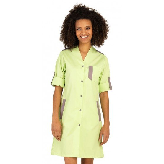 ANIS/ZINC - Blouse professionnelle de travail à manches transformables femme - PROMO école entretien foyer menage
