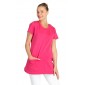 FUCHSIA - Tunique professionnelle de travail à manches courtes femme - PROMO auxiliaire de vie médical aide a domicile infirmie