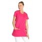 FUCHSIA - Tunique professionnelle de travail à manches courtes femme - PROMO aide a domicile médical auxiliaire de vie infirmier