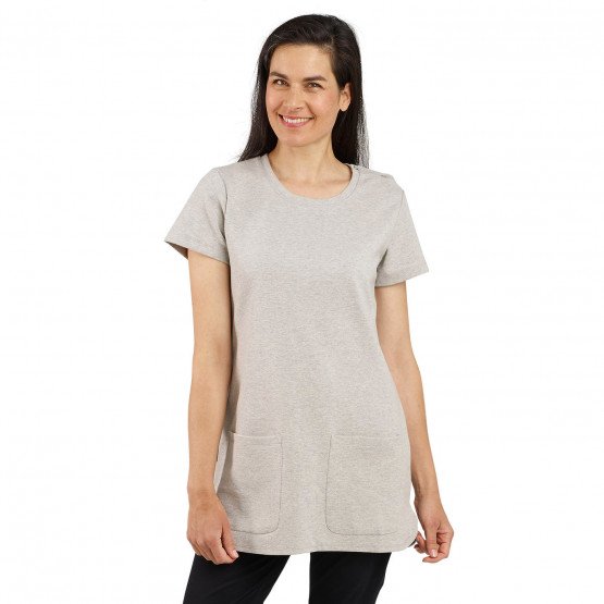 GRIS - Tunique professionnelle de travail à manches courtes femme - PROMO auxiliaire de vie médical aide a domicile infirmier GRIS - Tunique professionnelle de travail à manches courtes femme - PROMO auxiliaire de vie médical aide a domicile infirmier