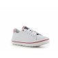 BLANC/FUCHSIA - Basket professionnelle de travail blanche en cuir EN ISO 20347 femme aide a domicile infirmier auxiliaire de vie