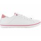 BLANC/FUCHSIA - Basket professionnelle de travail blanche en cuir EN ISO 20347 femme aide a domicile infirmier auxiliaire de vie
