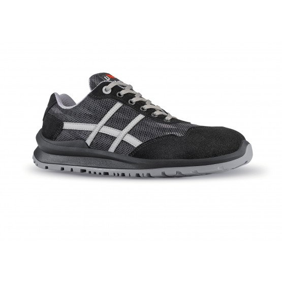 NOIR - Chaussure de sécurité S1PS professionnelle de travail noire en cuir EN ISO 20345 S1PS mixte transport chantier manutentio