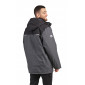 GRIS/NOIR - Parka professionnel de travail homme manutention chantier logistique artisan