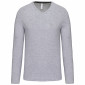 GRIS - Tee-shirt professionnel de travail à manches longues 100% coton homme aide a domicile médical auxiliaire de vie infirmier