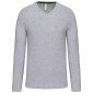 GRIS - Tee-shirt professionnel de travail à manches longues 100% coton homme auxiliaire de vie médical aide a domicile infirmier