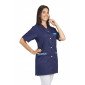 MARINE/AFRIKA - Blouse professionnelle de travail blanche à manches courtes médical auxiliaire de vie infirmier aide a domicile