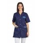 MARINE/AFRIKA - Blouse professionnelle de travail blanche à manches courtes médical auxiliaire de vie infirmier aide a domicile