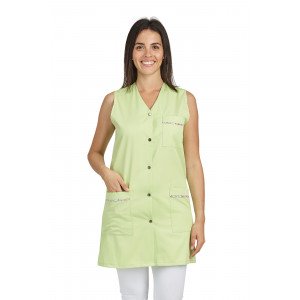 SAUGE/WAX - Blouse professionnelle de travail sans manches femme menage auxiliaire de vie entretien aide a domicile