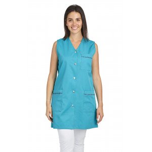 ATOLL/AFRIKA - Blouse professionnelle de travail sans manches femme entretien auxiliaire de vie menage aide a domicile