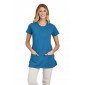 BLEU - Tunique professionnelle de travail à manches courtes femme aide a domicile infirmier auxiliaire de vie médical