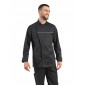 NOIR - Veste de cuisine professionnelle de travail à manches longues mixte cuisine restaurant restauration hôtel