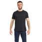 NOIR - Tee-shirt professionnel de travail à manches courtes BIO mixte aide a domicile médical auxiliaire de vie infirmier
