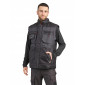 GRIS/NOIR - Gilet de travail professionnel homme manutention artisan transport chantier