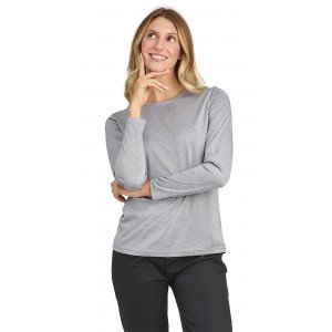 GRIS - Tee-shirt professionnel de travail à manches longues femme aide a domicile infirmier auxiliaire de vie médical