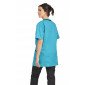 ATOLL/NOIR - Tunique professionnelle de travail blanche à manches courtes femme - PROMO aide a domicile médical auxiliaire de v