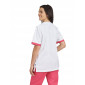 BLANC/FUCHSIA - Tunique professionnelle de travail blanche à manches courtes femme coiffeur infirmier esthéticienne médical