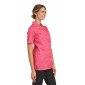 FUCHSIA - Tunique professionnelle de travail blanche à manches courtes femme aide a domicile infirmier auxiliaire de vie médica