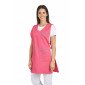 FUCHSIA/FLEURS - Chasuble tablier blouse professionnel femme entretien auxiliaire de vie menage aide a domicile