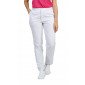 BLANC - Pantalon professionnel de travail femme - PROMO aide a domicile infirmier auxiliaire de vie médical