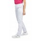 BLANC - Pantalon professionnel de travail femme - PROMO aide a domicile infirmier auxiliaire de vie médical